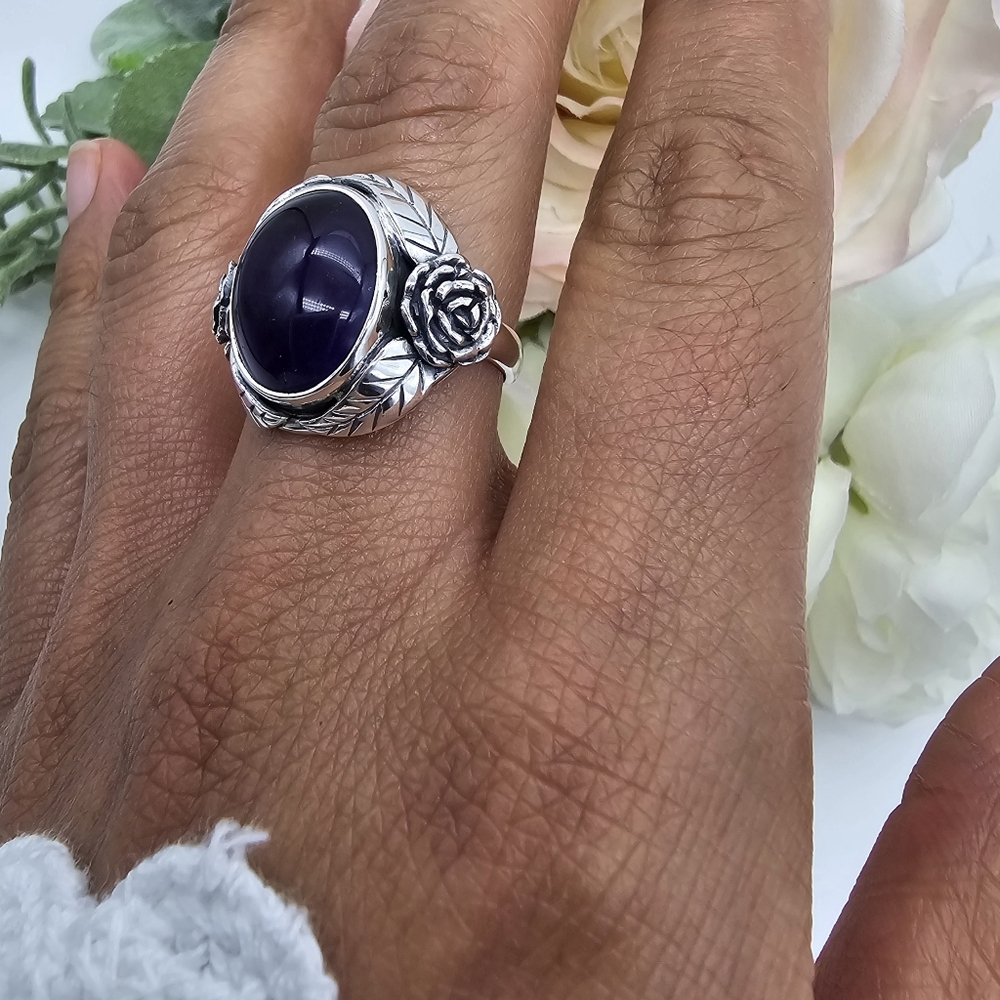 🥰 AUSTIN ROSE STERLING SILVER RING - Picture 5 of 7